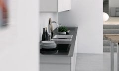 Lando 720 Granit Evye 1,5 Gözlü Damlalıksız Mermer Beyazı