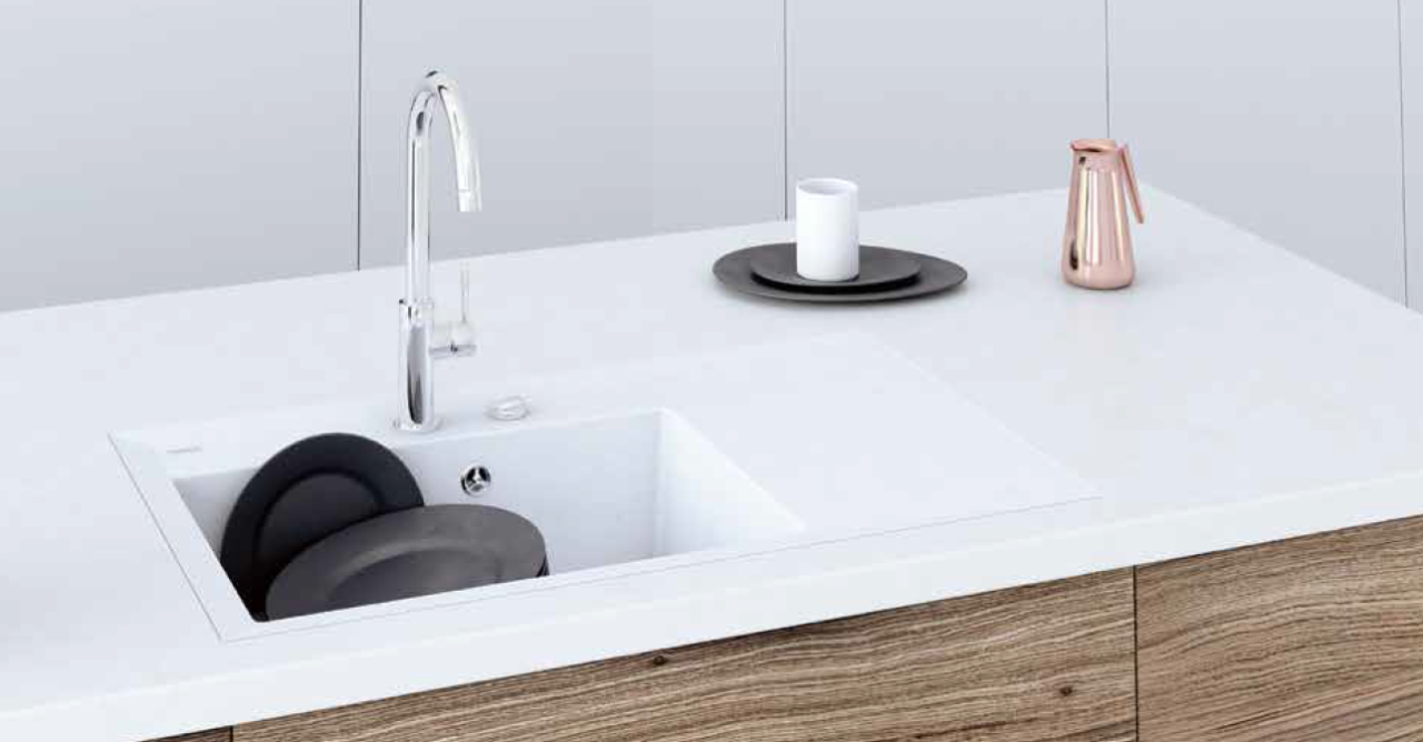 IVO 850 Tezgah Üstü Granit Evye 1 Gözlü Damlalıklı