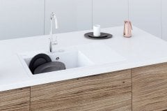 IVO 843 Granit Evye Tezgaha Sıfır 1 Gözlü Damlalıklı