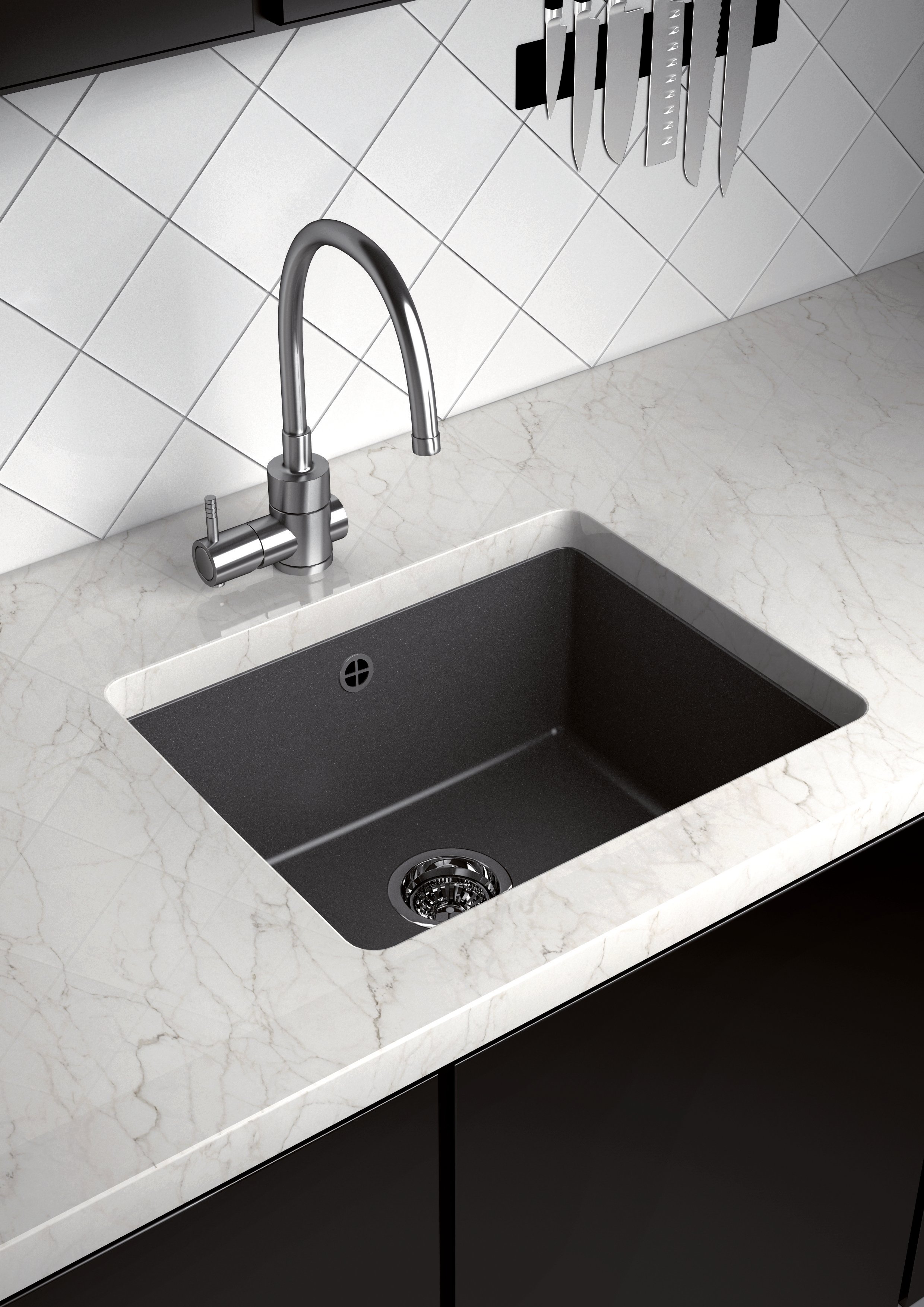 Fado 560 Granit Eviye 1 Gözlü Damlalıksız