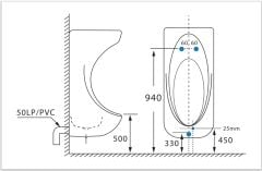 PİSUAR SENSÖRLÜ 440X380X880