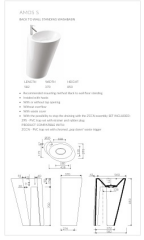 AMOS S Duvara Dayalı Monoblok Lavabo