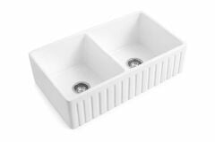 Seramik Tezgah Altı Çift Gözlü Mutfak Evyesi