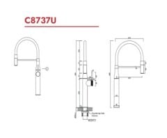 Yeni Nesil Spiralli Mutfak Evye Bataryası Brushed Grey / Red Pıpe
