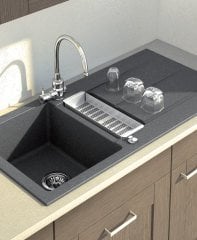 BARIO 800 Granit Evye 1,5 Gözlü Damlalıklı