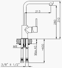 Pyper Mutfak Evye Bataryası Siyah