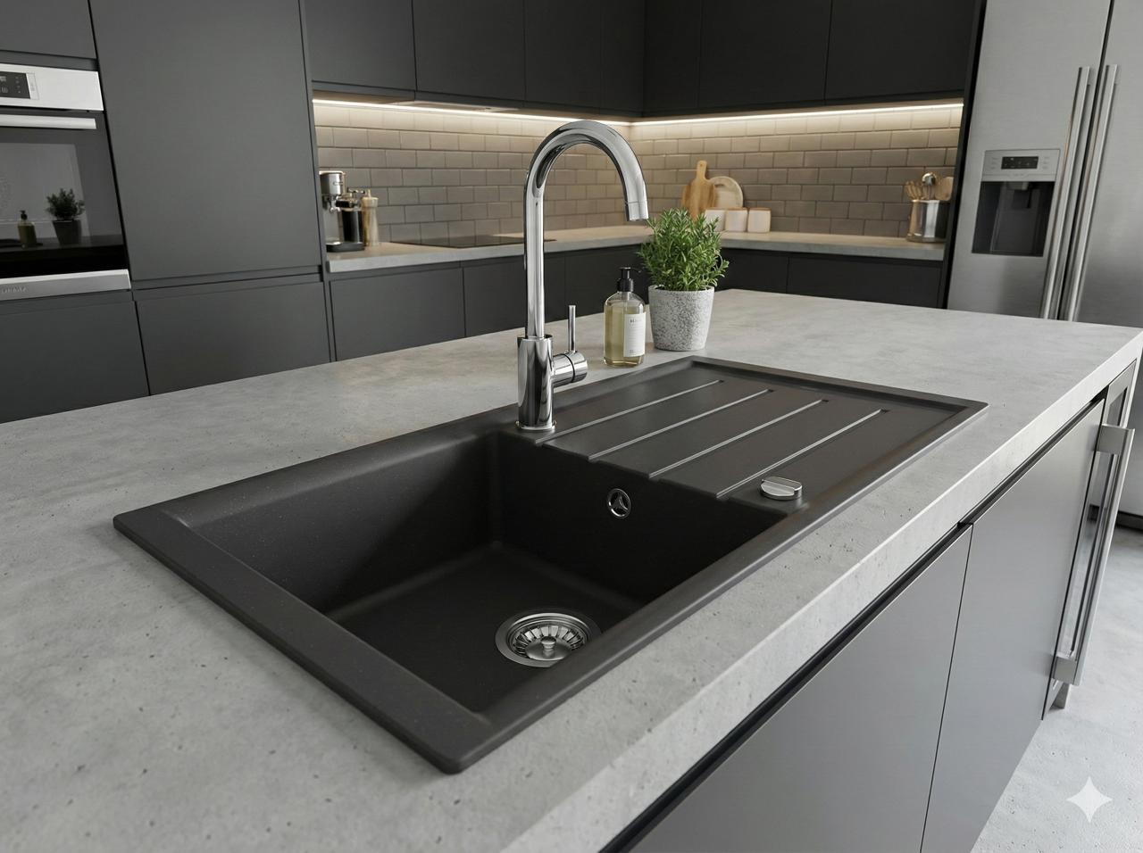 PROFIR 860 Granit Evye 1 Gözlü Damlalıklı