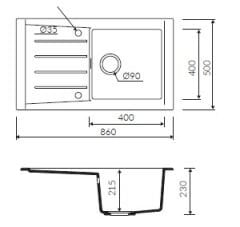 PROFIR 860 Granit Evye 1 Gözlü Damlalıklı