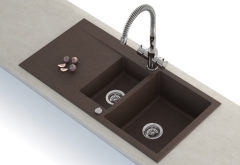 DEBRA 1000 Granit Evye 1,5 Gözlü Damlalıklı