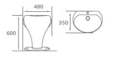 B05-2 Ducky Çocuk Lavabosu Sarı-Beyaz