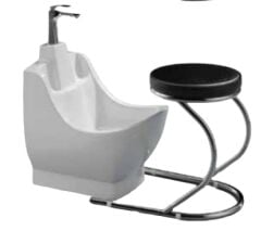 Sandalyeli Abdest Lavabosu Beyaz