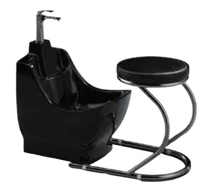 Sandalyeli Abdest Lavabosu Siyah