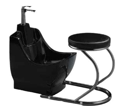 Sandalyeli Abdest Lavabosu Siyah FT083