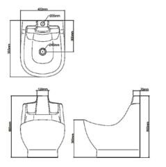 Sandalyeli Abdest Lavabosu Siyah