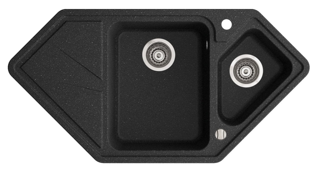 TORRO 980 Granit Köşe Evye 1,5 Gözlü Damlalıklı