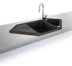 TORRO 980 Granit Köşe Evye 1,5 Gözlü Damlalıklı