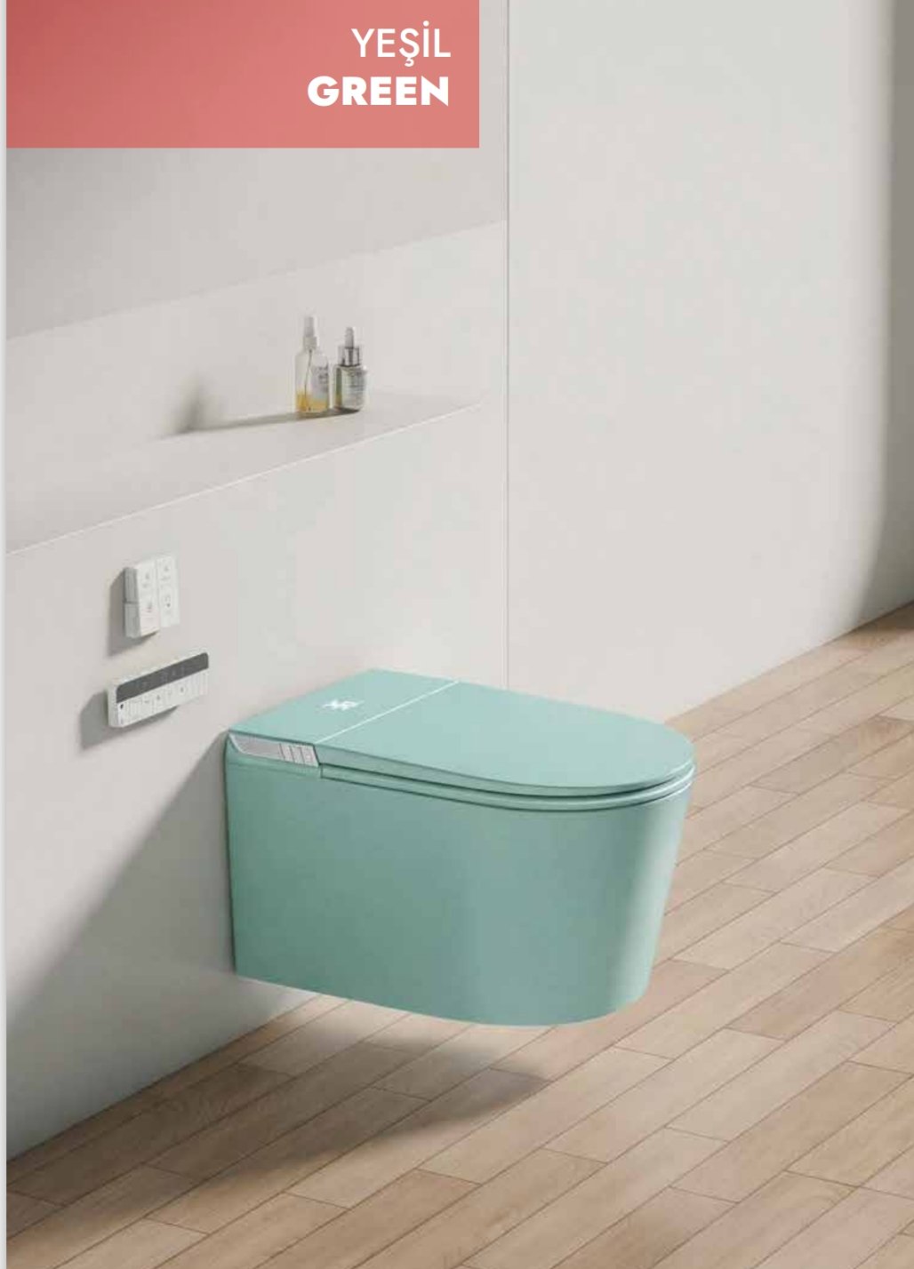 GR 1855 Duvara Monte Smart Klozet Green