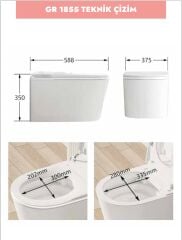 GR 1855 Duvara Monte Smart Klozet Blue