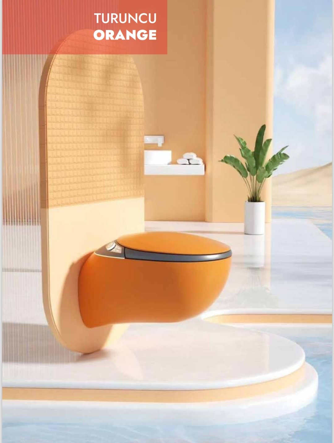 GR 1851 Duvara Monte Smart Klozet Orange