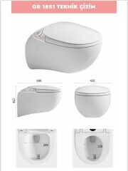 GR 1851 Duvara Monte Smart Klozet Blue