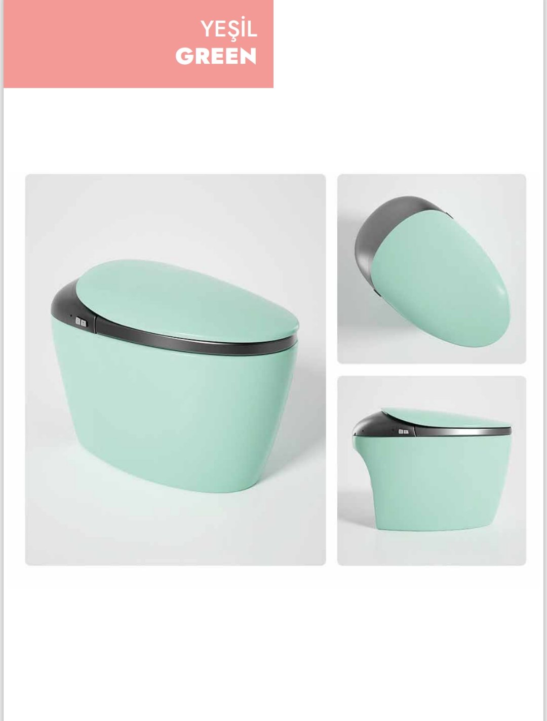 GR 1858 Duvara Monte Smart Klozet Green