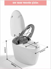 GR 1858 Duvara Monte Smart Klozet Blue