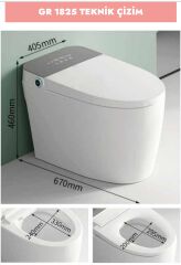 GR 1825 Duvara Monte Smart Klozet White-Black