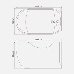 Oturmalı Abdest Lavabosu FT088A