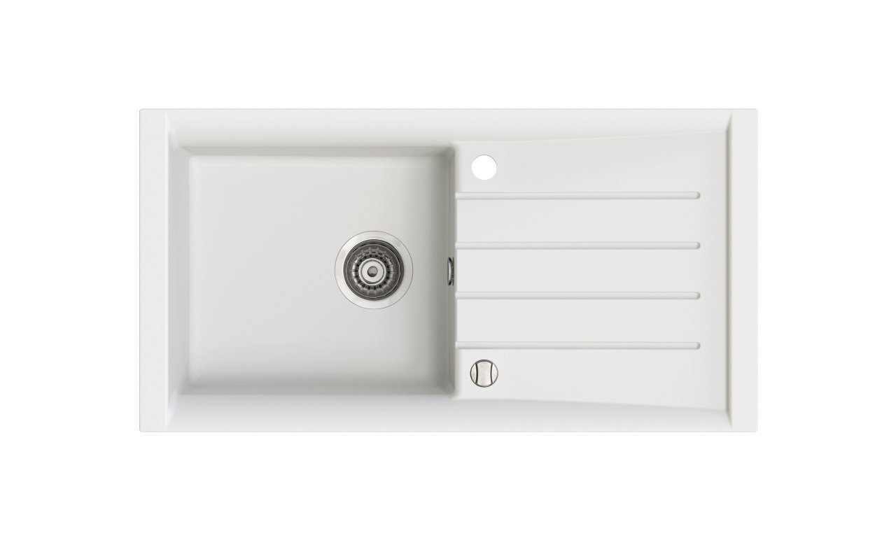 PROFIR 860 Granit Evye 1 Gözlü Damlalıklı Mermer Beyazı