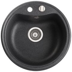 KOVA 500 Granit Evye 1 Gözlü Damlalıksız Siyah Metalik