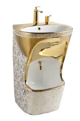 Abdest Lavabosu Alt ve Üst Batarya Manuel G 3899 WG GOLD
