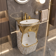 Abdest Lavabosu Alt ve Üst Batarya Manuel G 3899 WG GOLD