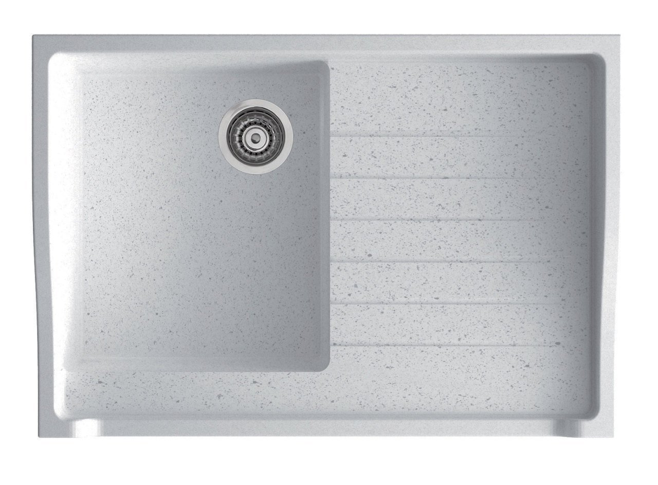 RUBID 895 Granit Evye 1 Gözlü Damlalıklı Mermer Beyazı