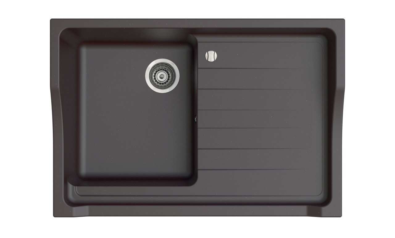 RUBID 895 Granit Evye 1 Gözlü Damlalıklı Çelik Metalik