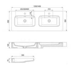 2636 TWO BANYO DOLABI 1200MM