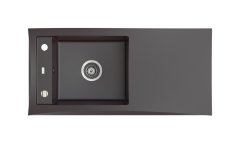 TESSA 950 Granit Evye 1 Gözlü Damlalıklı Çelik Metalik