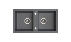CIRE 870 Granit Evye 2 Gözlü Damlalıksız Çelik Metalik
