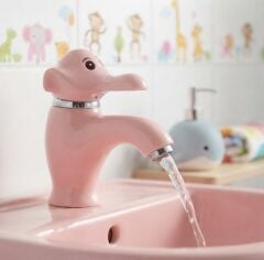 F01 Fil Figürlü Çoçuk Armatür Pembe