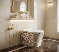 5022 WG Klozet Gold-Beyaz