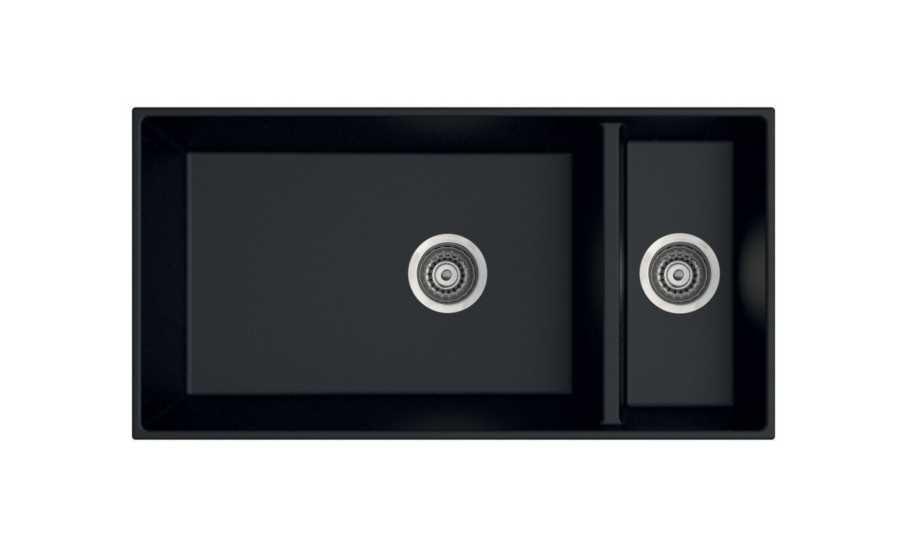 OLWIN I 870 Granit Evye 1,5 Gözlü Damlalıksız Siyah Metalik