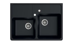 EWIT 895 Granit Evye 2 Gözlü Damlalıksız Siyah Metalik