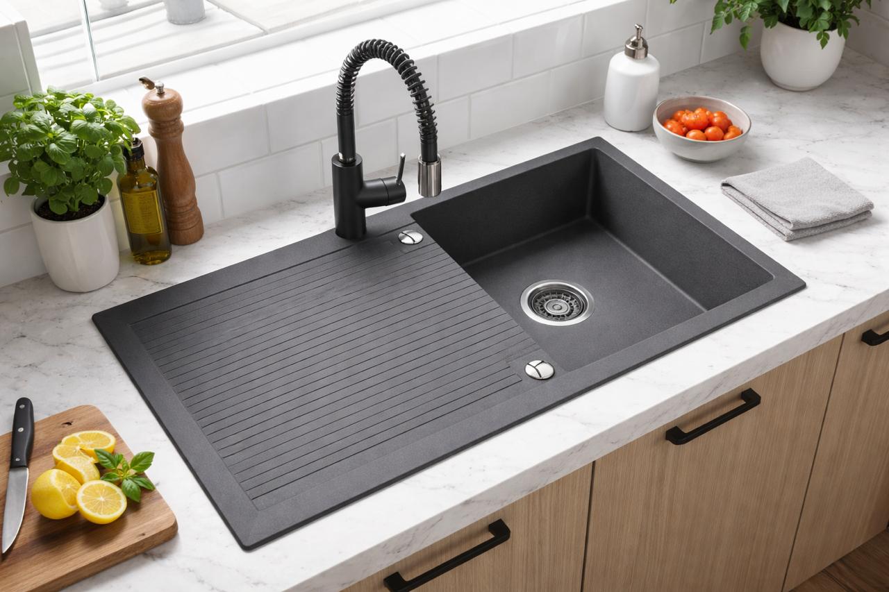 CIRE 860 Granit Evye 1 Gözlü 860mm Damlalıklı