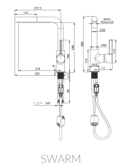 SWARM Spiralli Evye Armatürü Krem (Ecru)