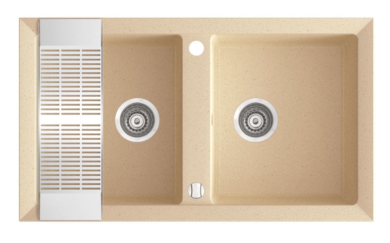 CIRE 870 Granit Evye 2 Gözlü Damlalıksız Krem (Ecru)