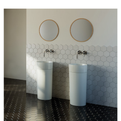 Duo S Beyaz Panelli Serbest Duran Lavabo