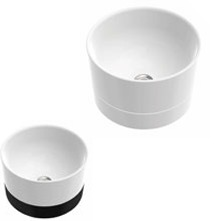 Duo II Siyah Panelli Tezgah Üstü Lavabo