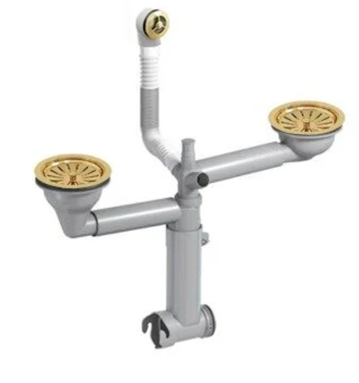 Çift Gider Taşmalı Kumandasız Sifon Parlak Altın 4101